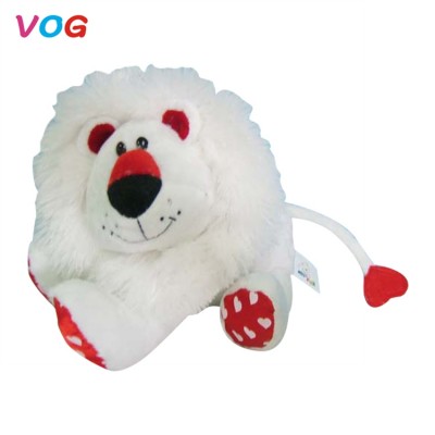 Customized 100% Eco-Friendly Fabric toys cute Stuffed white Lion Toy